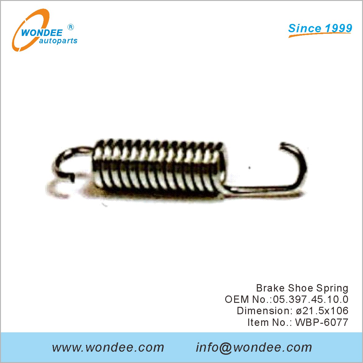 Frein Shoe Spring OEM 0539745100 pour BPW de Wondee