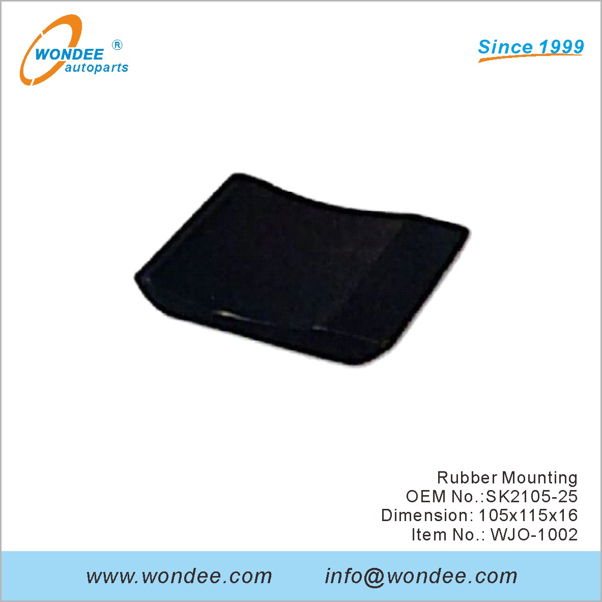 Montage en caoutchouc OEM SK2105-25 pour Jost de Wondee