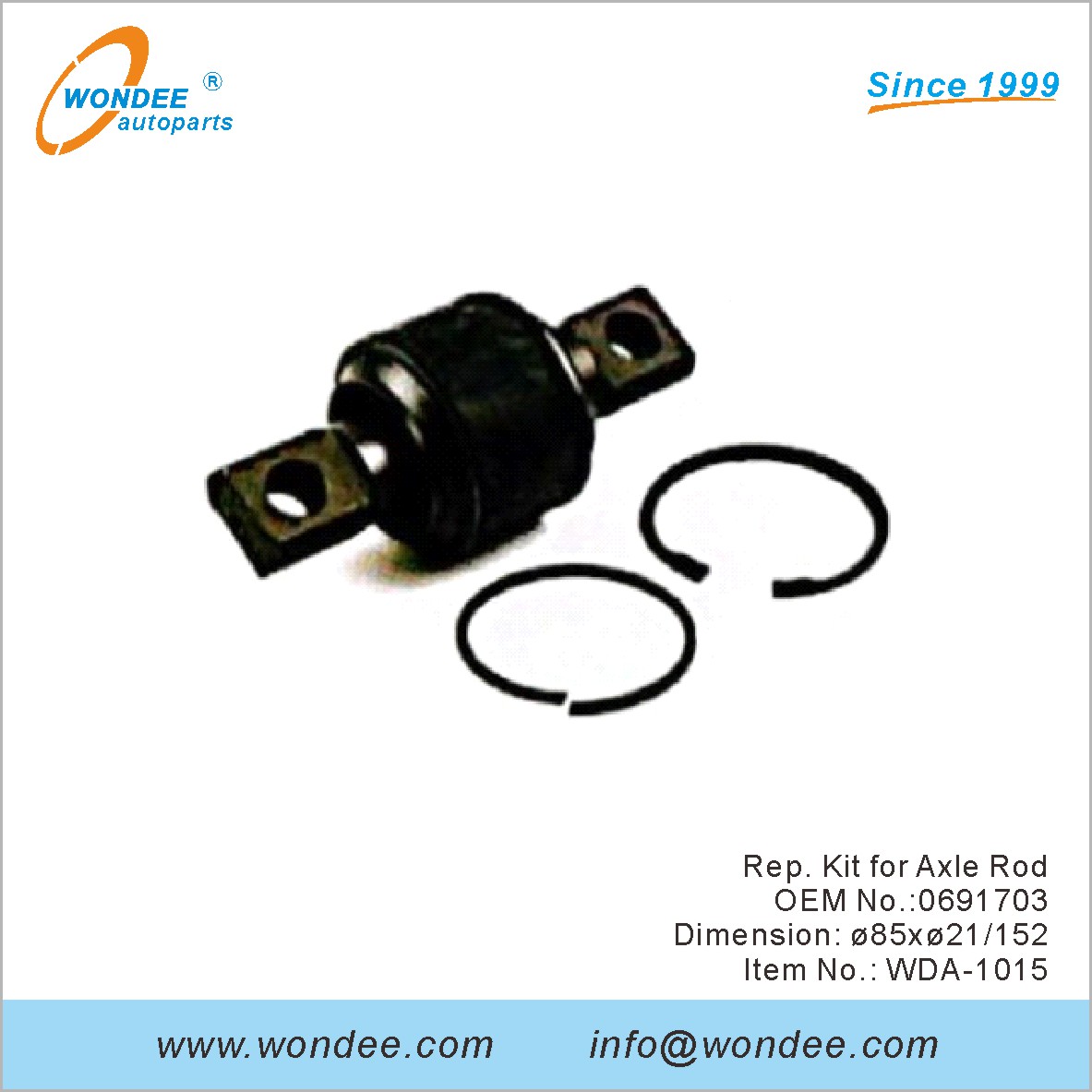 Kit de représentant pour la tige d'essieu OEM 0691703 pour DAF de Wondee