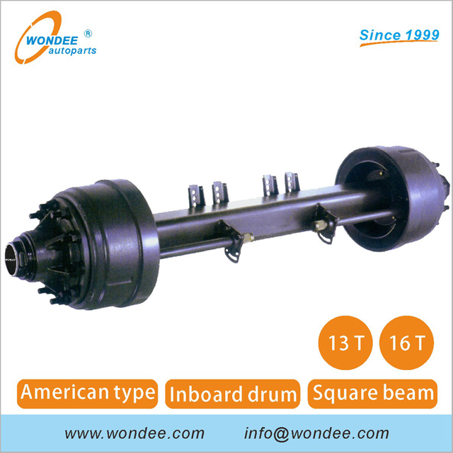 13T 16T Heavy Duty American Fuwa Type semi-remorques Essieux pour camions lourds