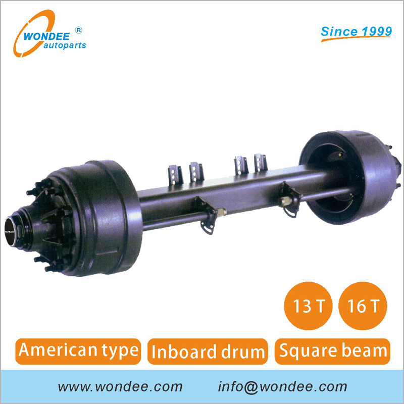 13T 16T Heavy Duty American Fuwa Type semi-remorques Essieux pour camions lourds