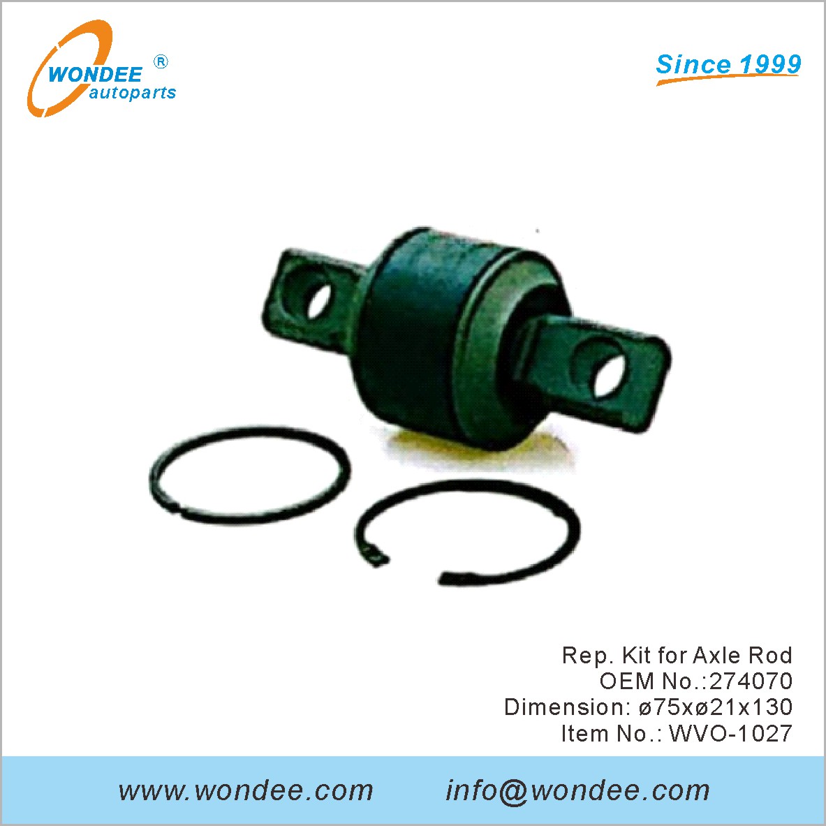 Kit de repr&eacute;sentant pour la tige d'essieu OEM 274070 pour Volvo de Wondee