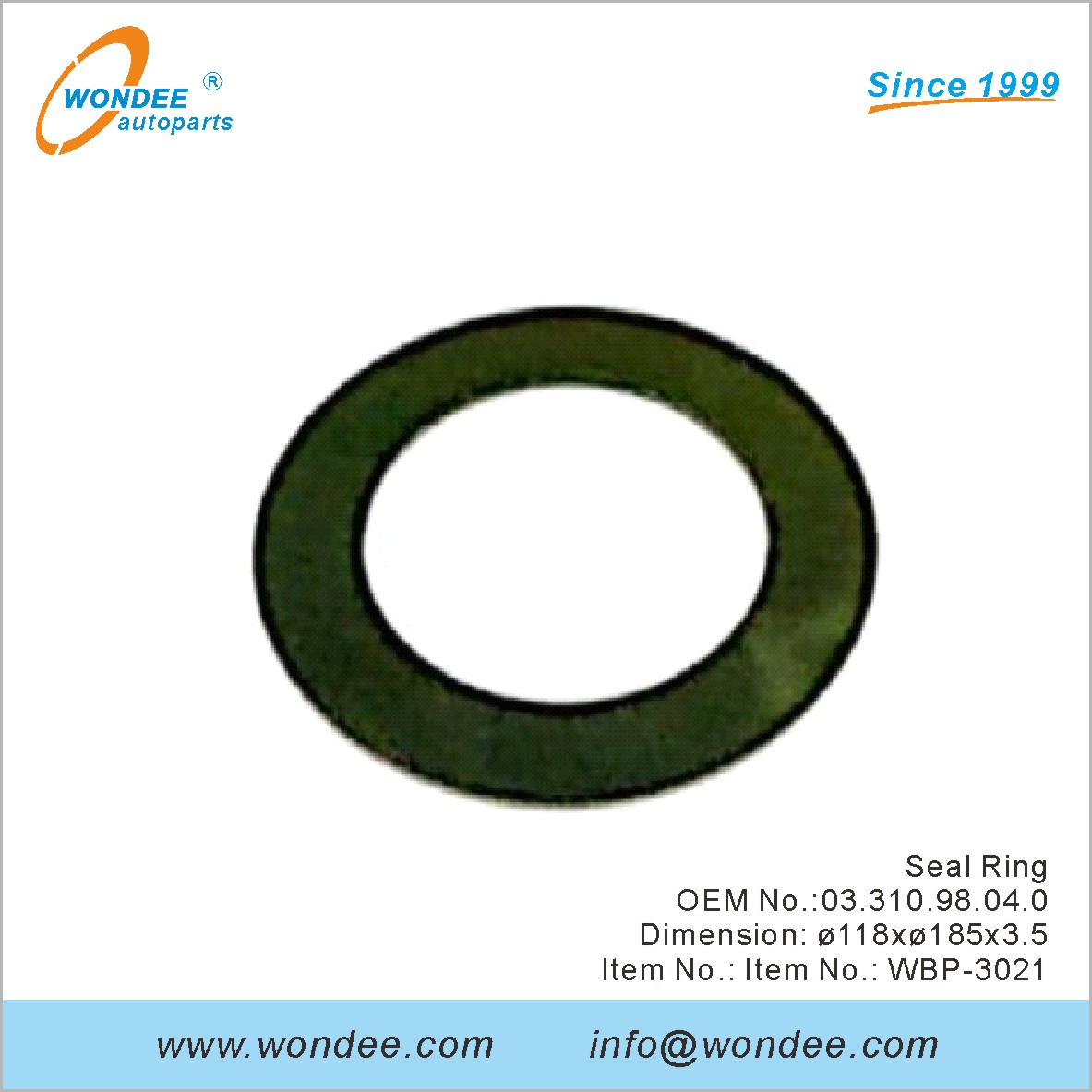 Sceau anneau OEM 0331098040 pour BPW de Wondee