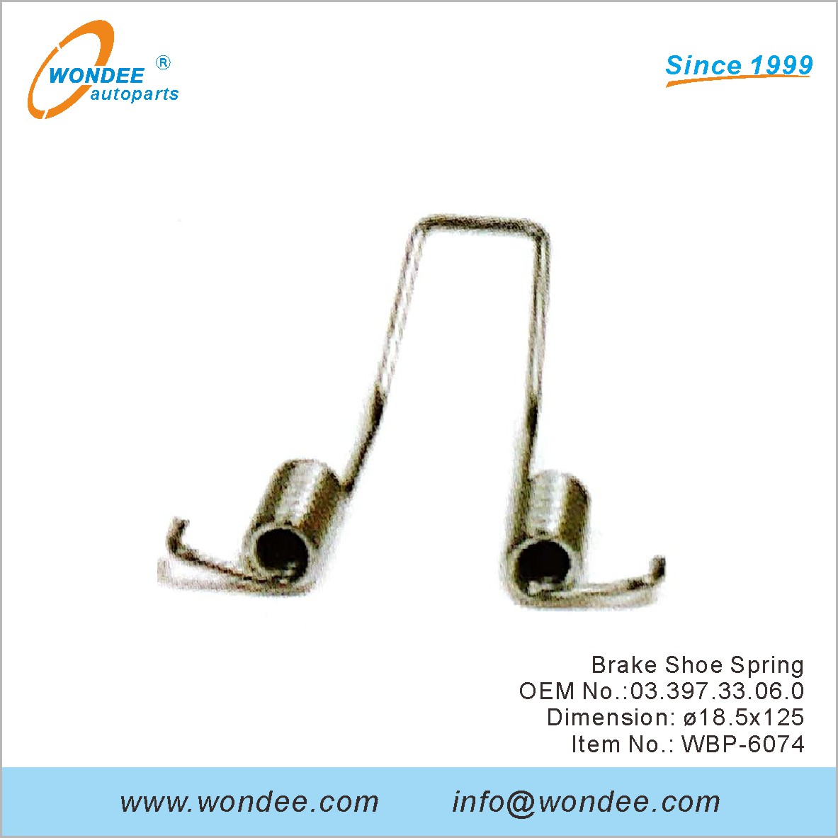 Frein Shoe Spring OEM 0339733060 pour BPW de Wondee