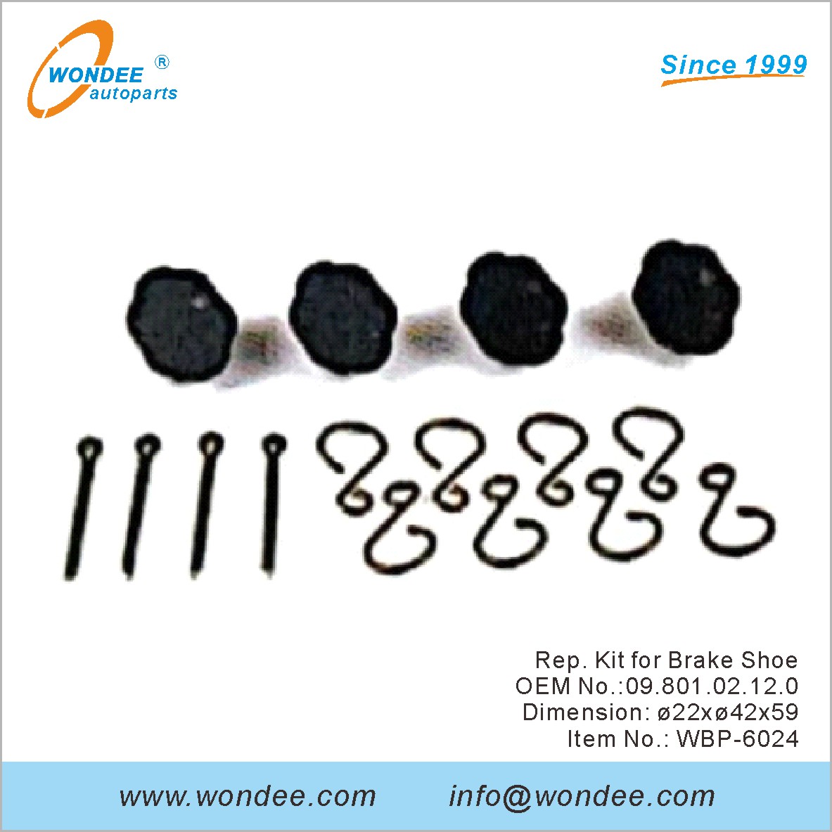 Kit de représentant pour la chaussure de frein OEM 0980102120 pour BPW de Wondee
