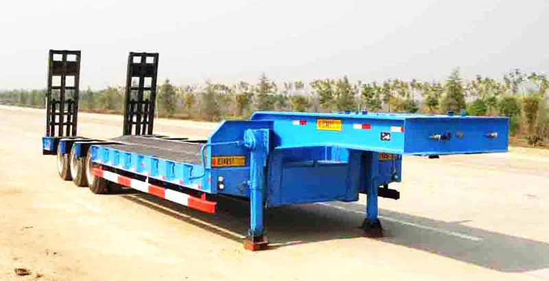 Wondee 2 axes, semi-remorque à basse à basse à 3 axes pour le transport d'équipement depuis China Factory