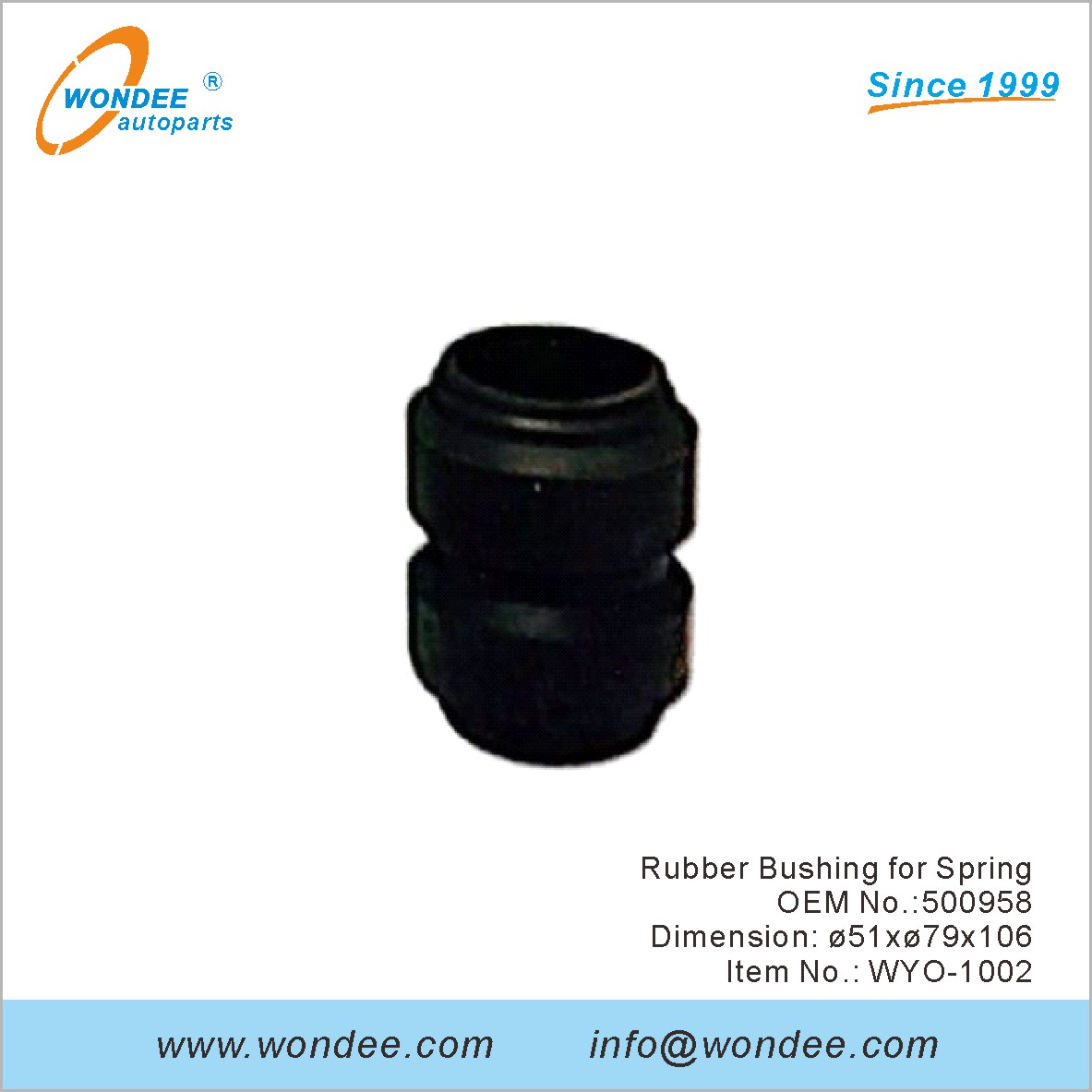 Suise en caoutchouc pour Spring OEM 500958 pour Volvo de Wondee