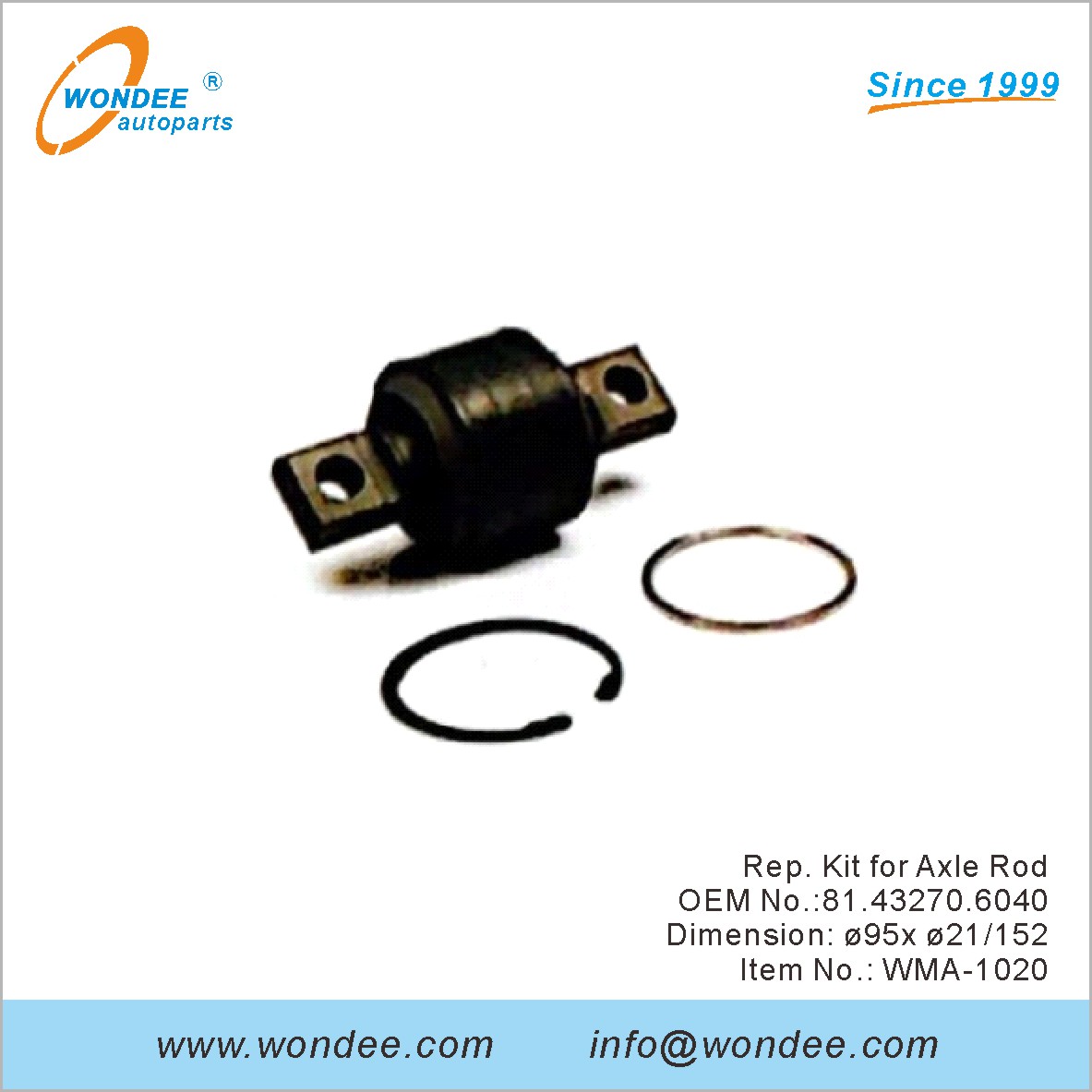 REP. Kit pour la tige d'essieu OEM 81.43270.6040 pour l'homme de Wondee