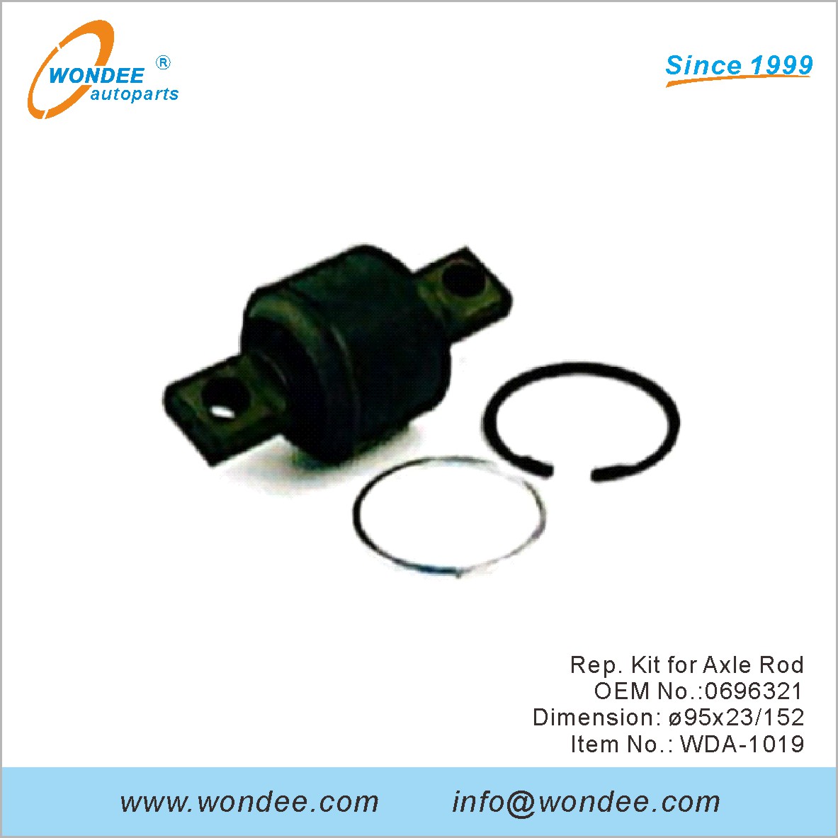 Kit de représentant pour la tige d'essieu OEM 0696321 pour DAF de Wondee