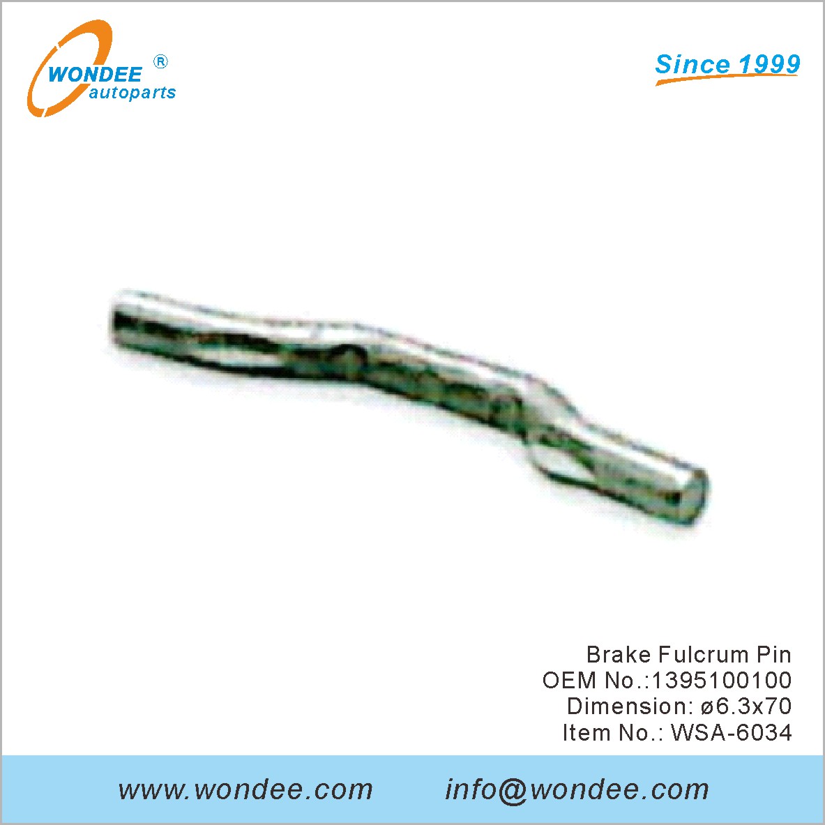 Frein Pin de Fulcrum OEM 1395100100 pour SAF de Wondee