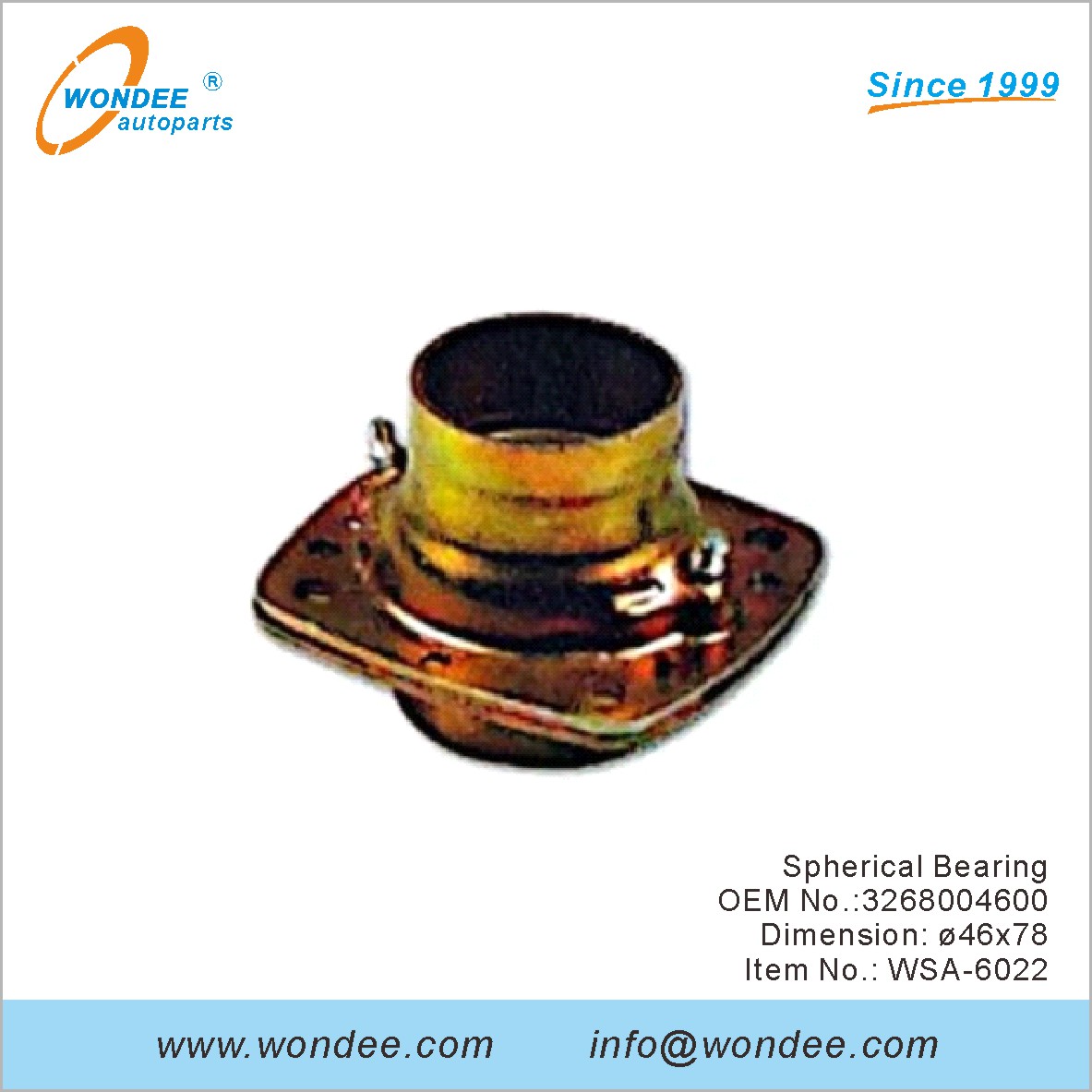 OEM de roulement sphérique 3268004600 pour SAF de Wondee