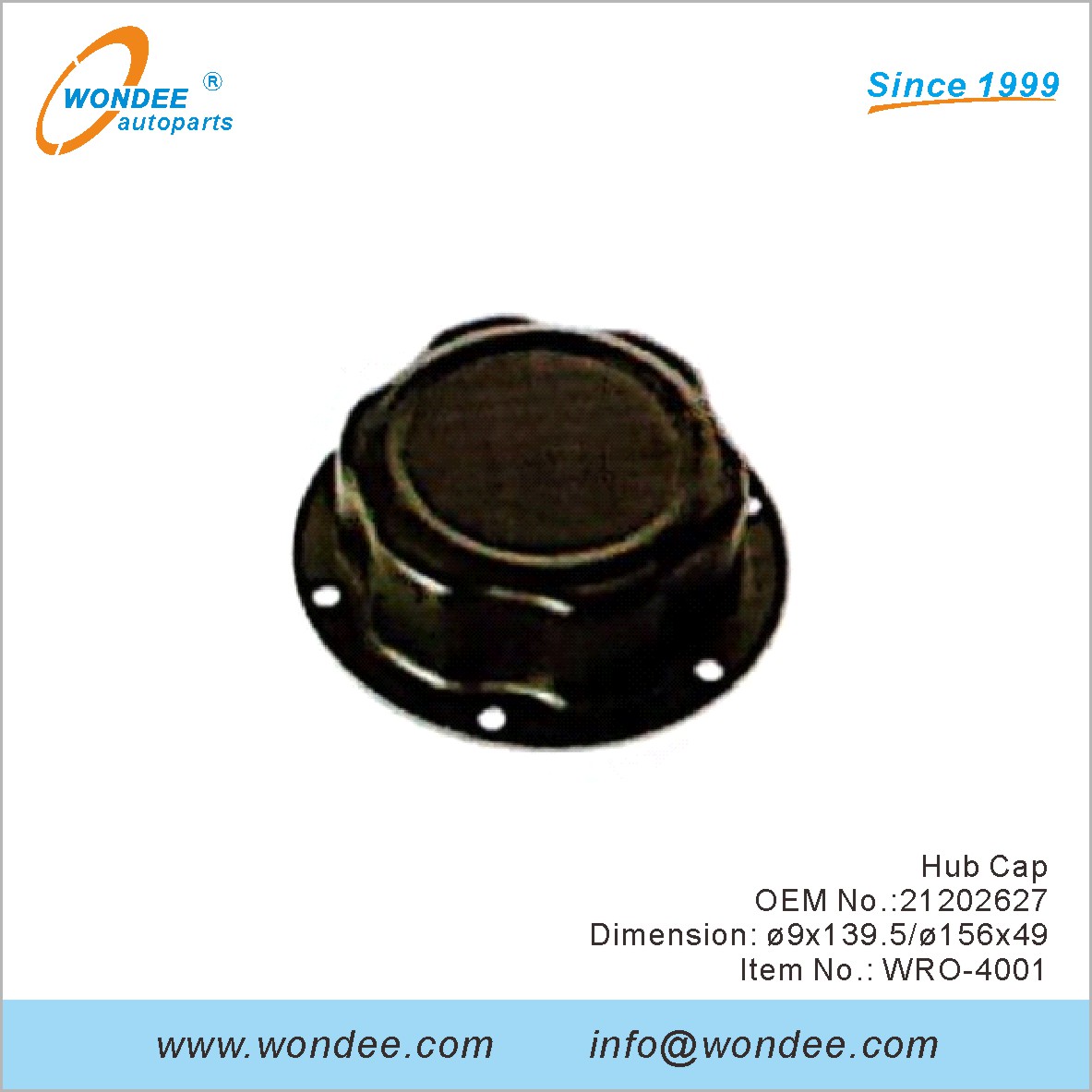 Hub Cap OEM 21202627 pour ROR de Wondee