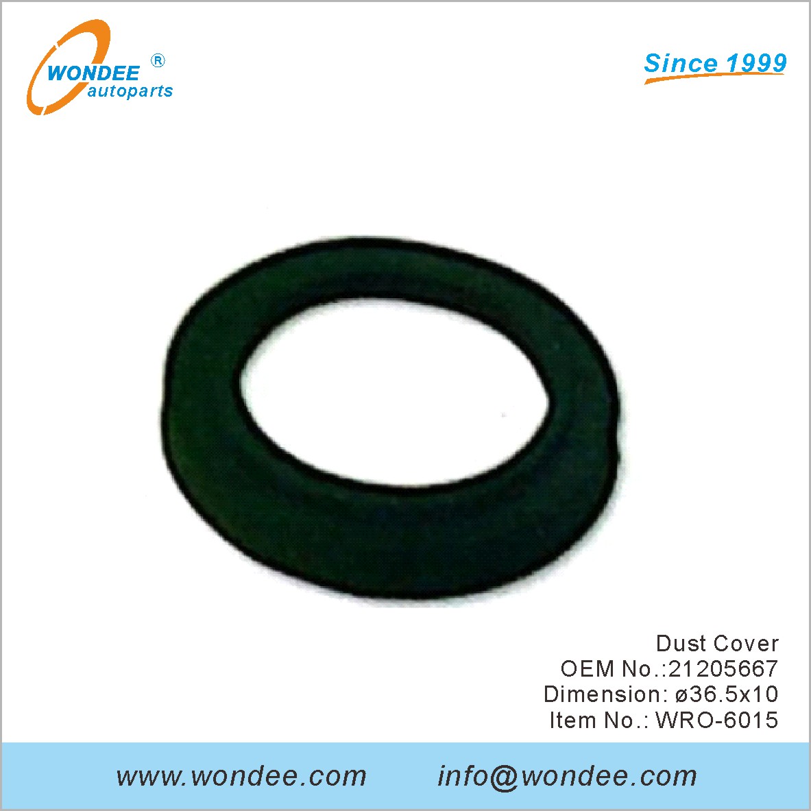 Couverture de poussière OEM 21205667 pour ROR de Wondee