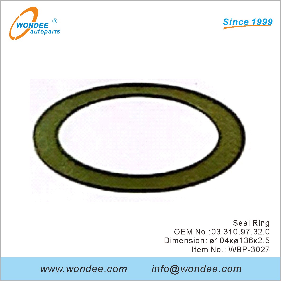 Sceau anneau OEM 0331097320 pour BPW de Wondee