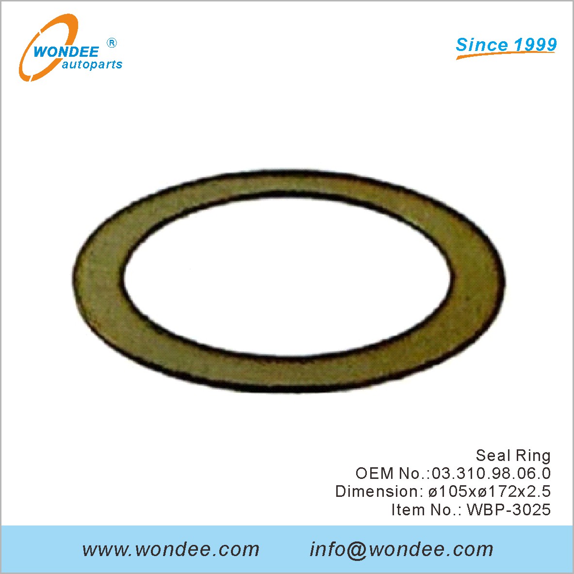 Sceau anneau OEM 0331098060 pour BPW de Wondee