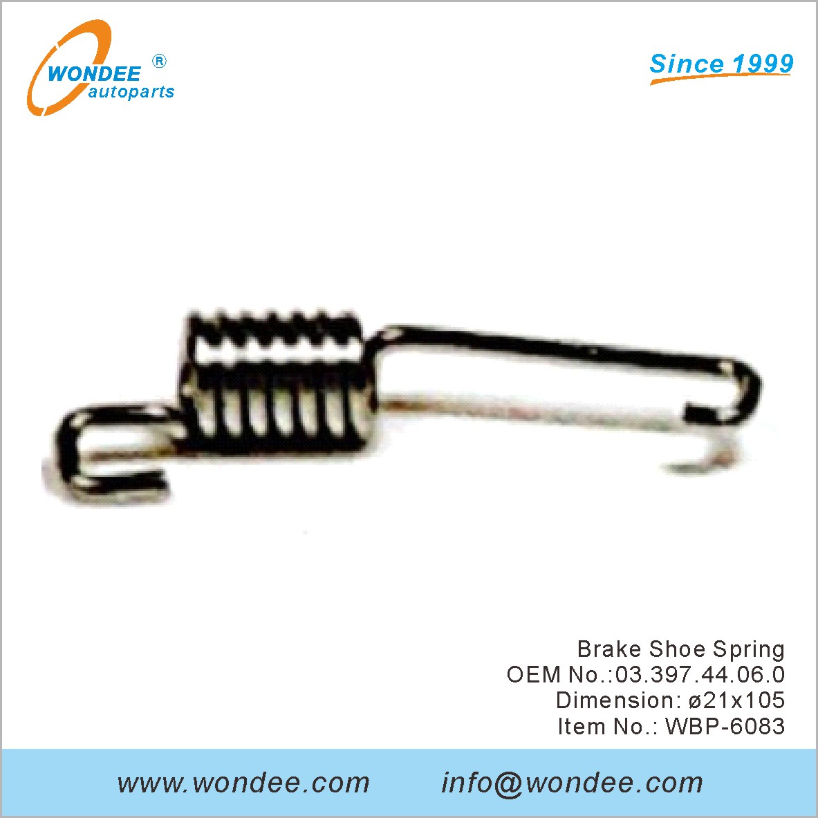Frein Shoe Spring OEM 0339744060 pour BPW de Wondee