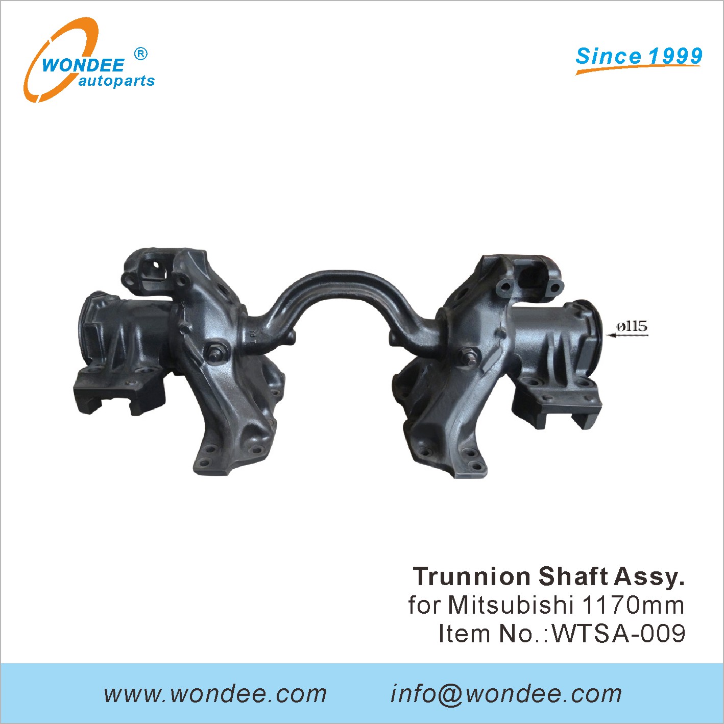 Ensemble d'arbre de Trunnion Wondee (9)