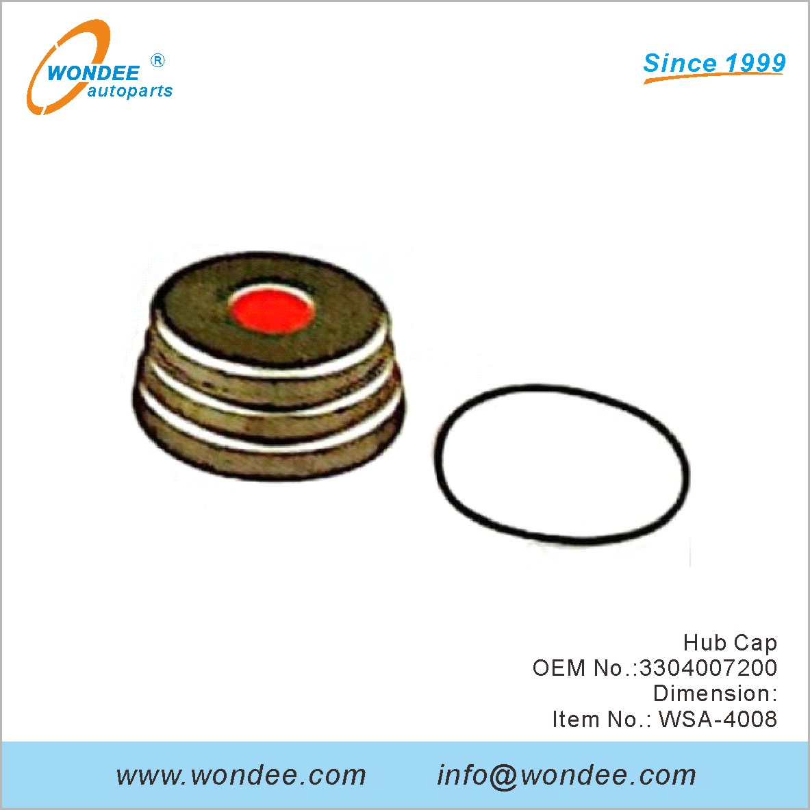 Hub Cap OEM 3304007200 pour SAF de Wondee