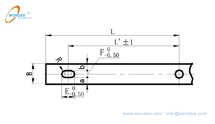 Diagramme de positionnement de la perforation d'un trou elliptique final