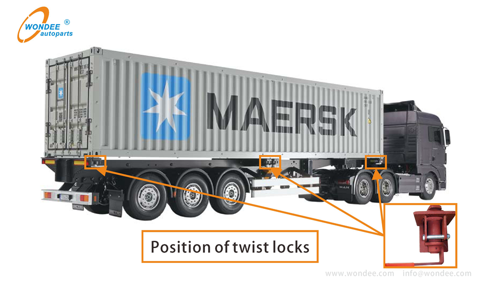 Lock Twist Container standard pour les pièces semi-remorques et les pièces  de camion: - Achetez le verrouillage de torsion, verrouillage de torsion  pour la remorque semi, produit de verrouillage de torsion standard