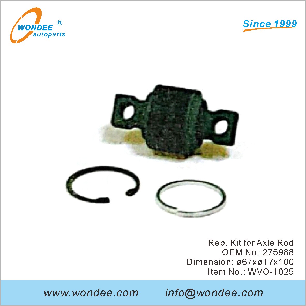 Kit de repr&eacute;sentant pour la tige d'essieu OEM 275988 pour Volvo de Wondee