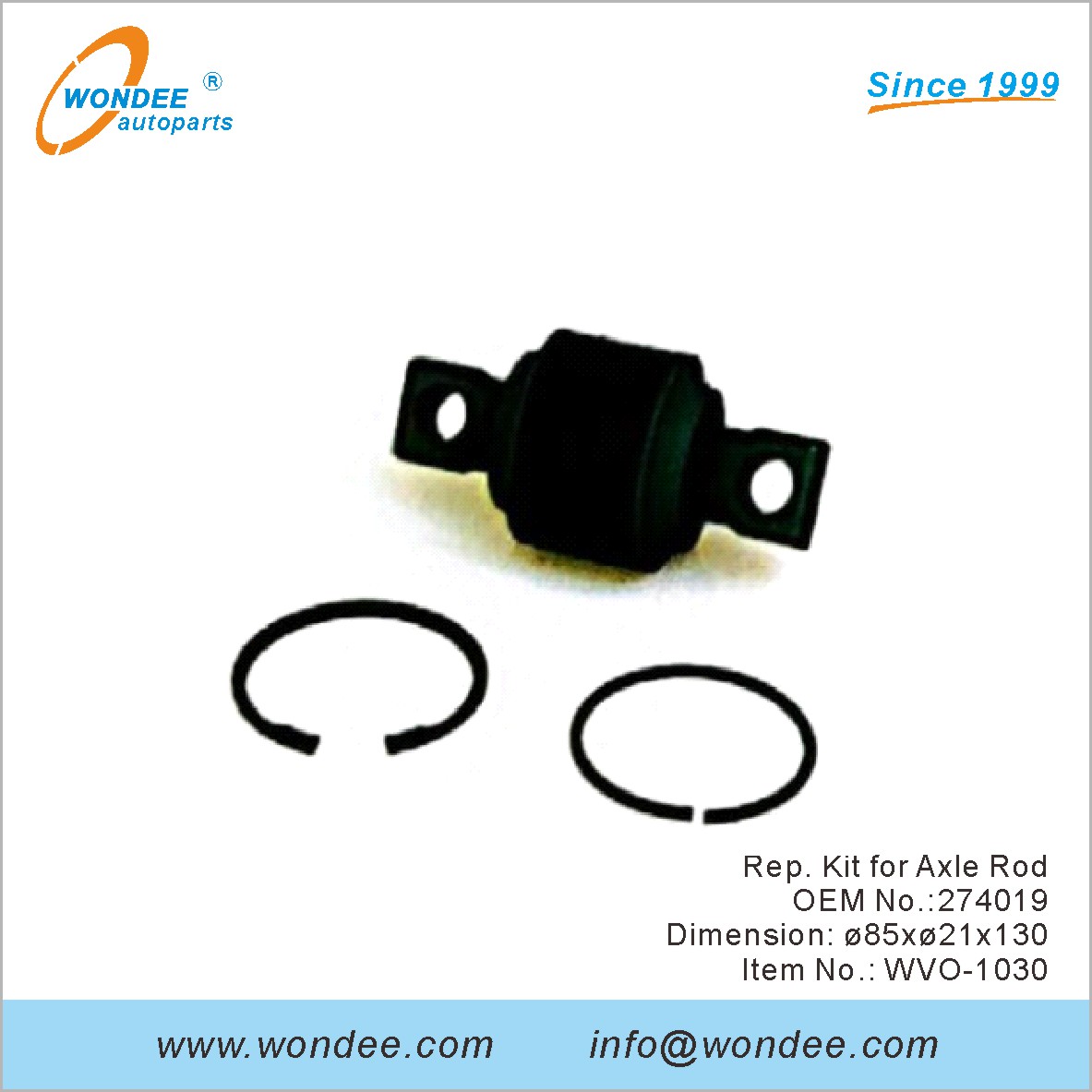 Kit de repr&eacute;sentant pour la tige d'essieu OEM 274019 pour Volvo de Wondee
