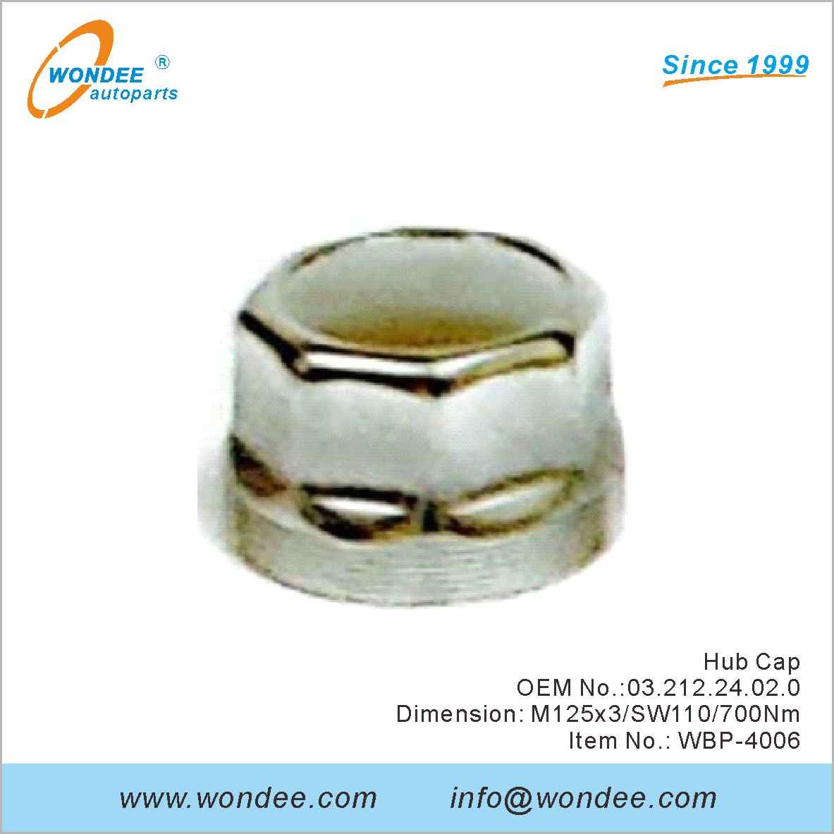Hub Cap OEM 0321224020 pour BPW de Wondee