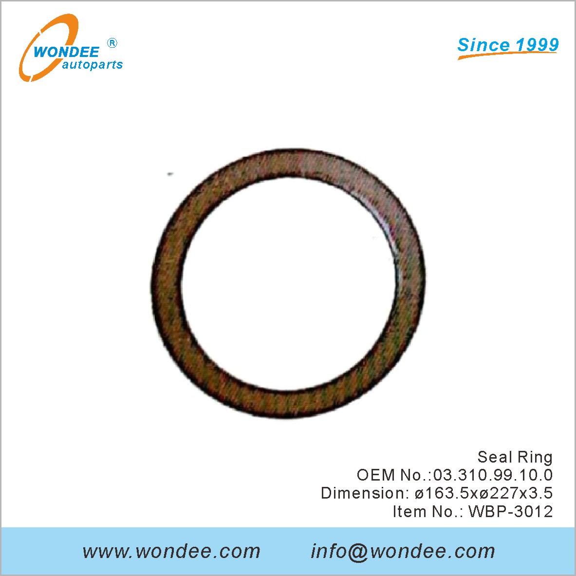 Sceau anneau OEM 0331099100 pour BPW de Wondee