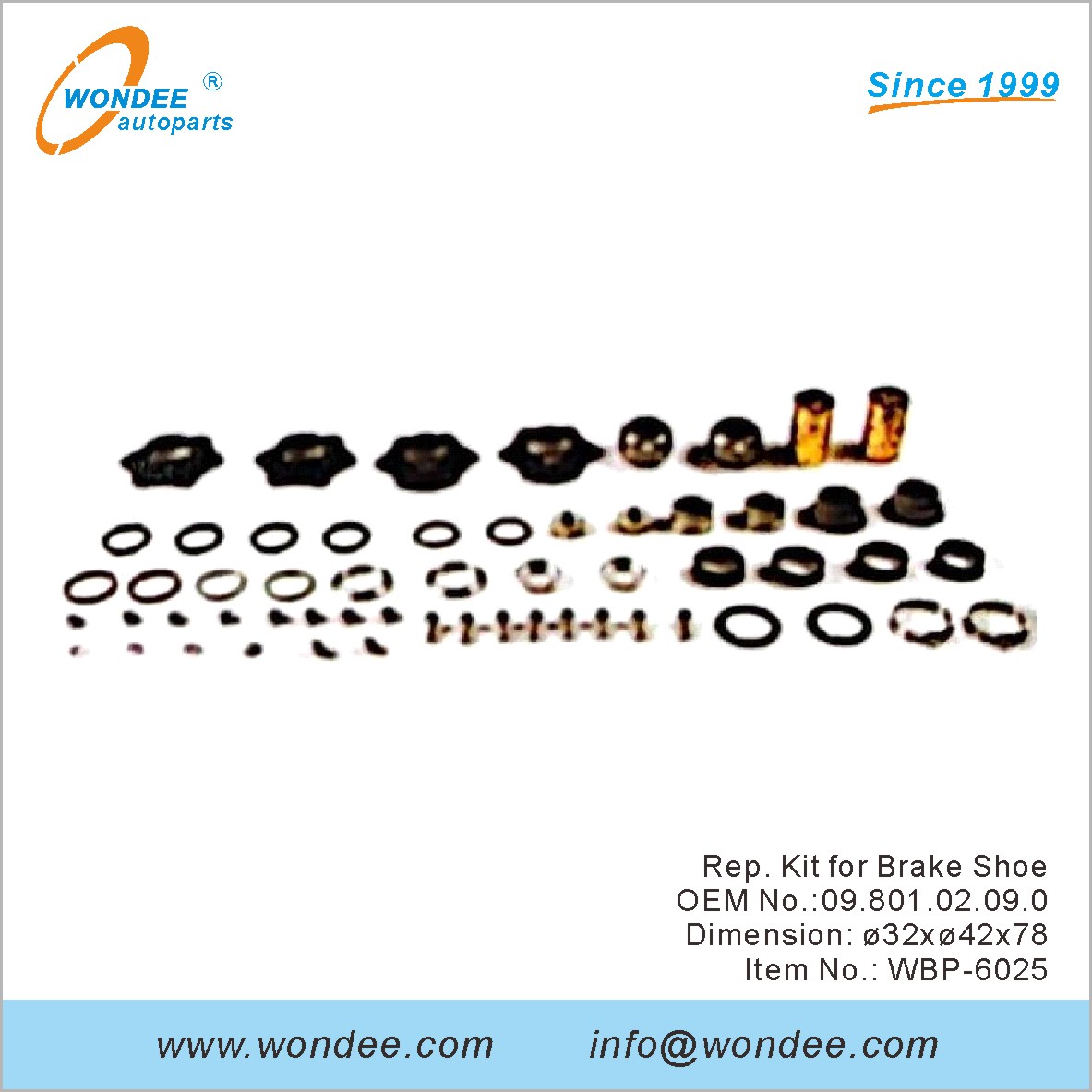 Kit de représentant pour la chaussure de frein OEM 0980102090 pour BPW de Wondee