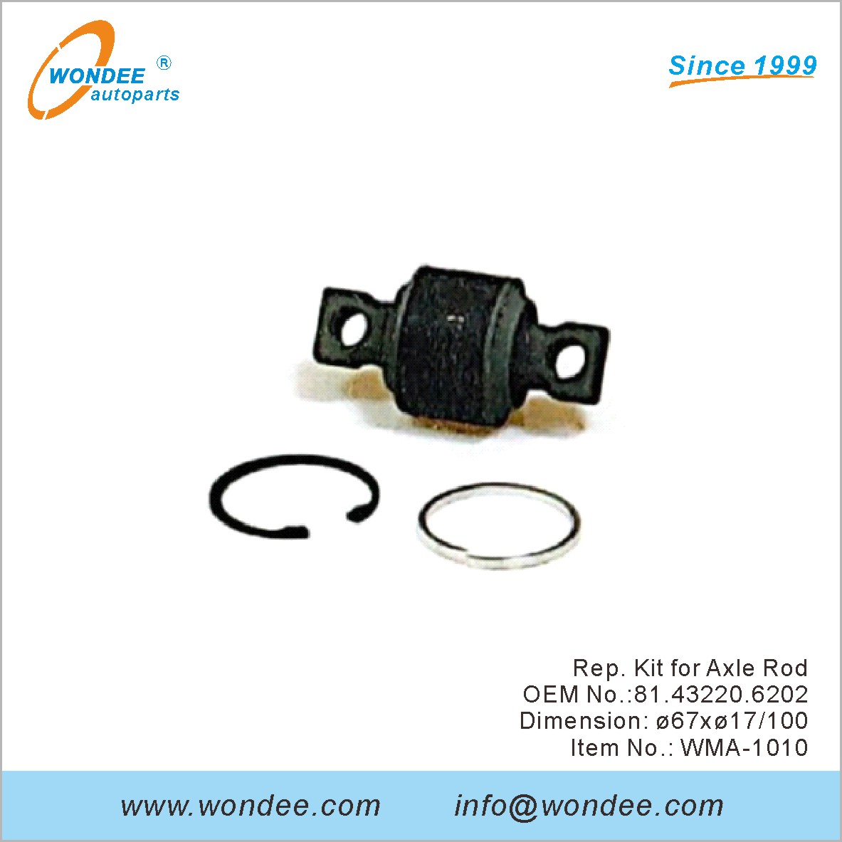 REP. Kit pour la tige d'essieu OEM 81.43220.6202 pour l'homme de Wondee