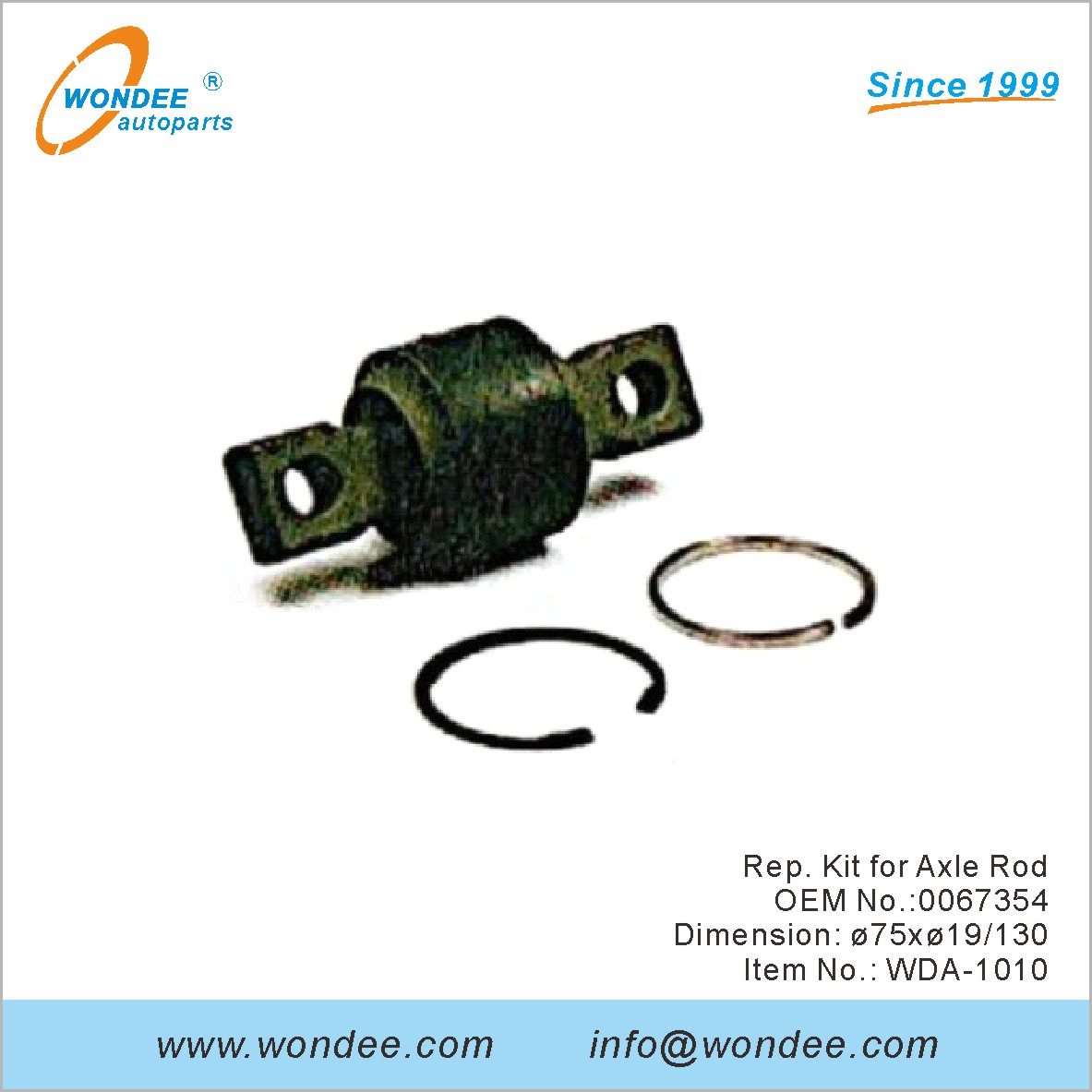 Kit de représentant pour la tige d'essieu OEM 0067354 pour DAF de Wondee