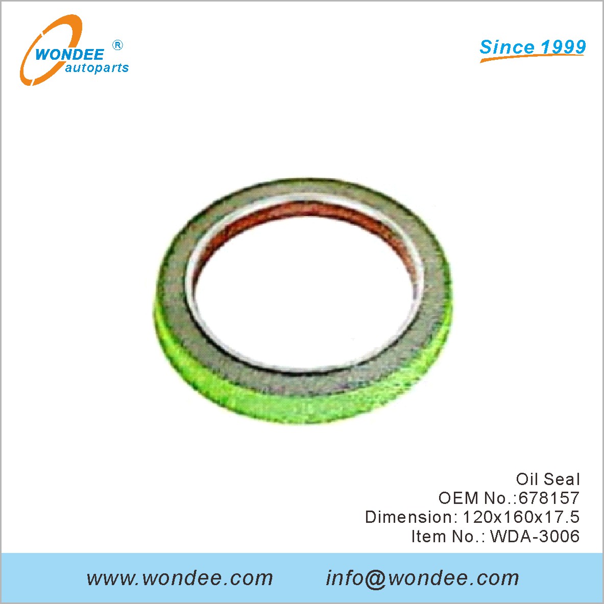 Sceau d'huile OEM 678157 pour DAF de Wondee