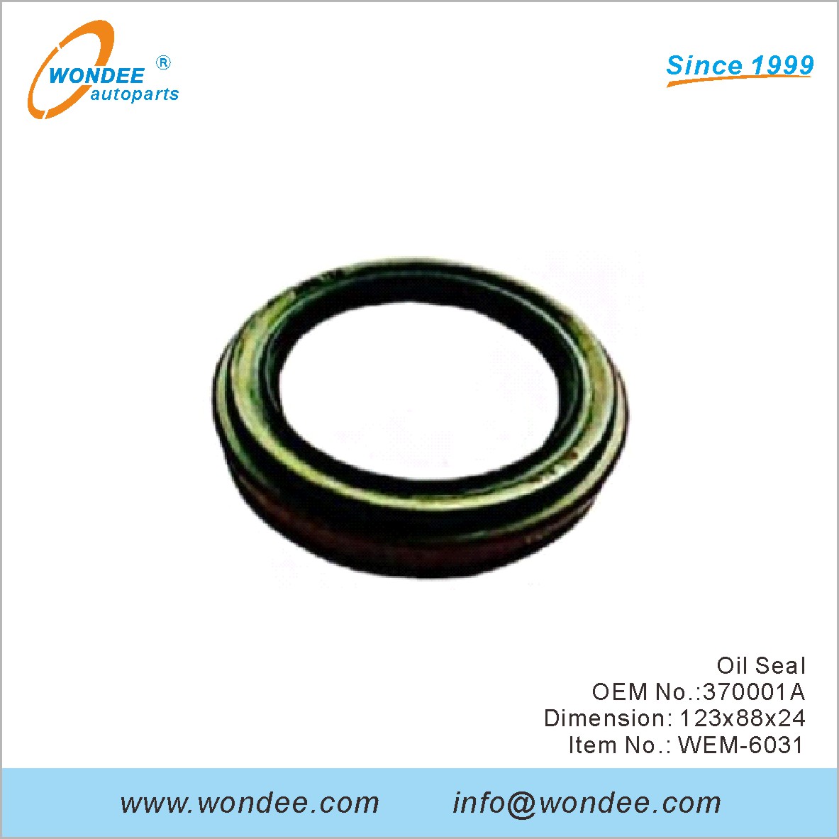 Sceau d'huile OEM 370001A pour le moteur Mouting de Wondee