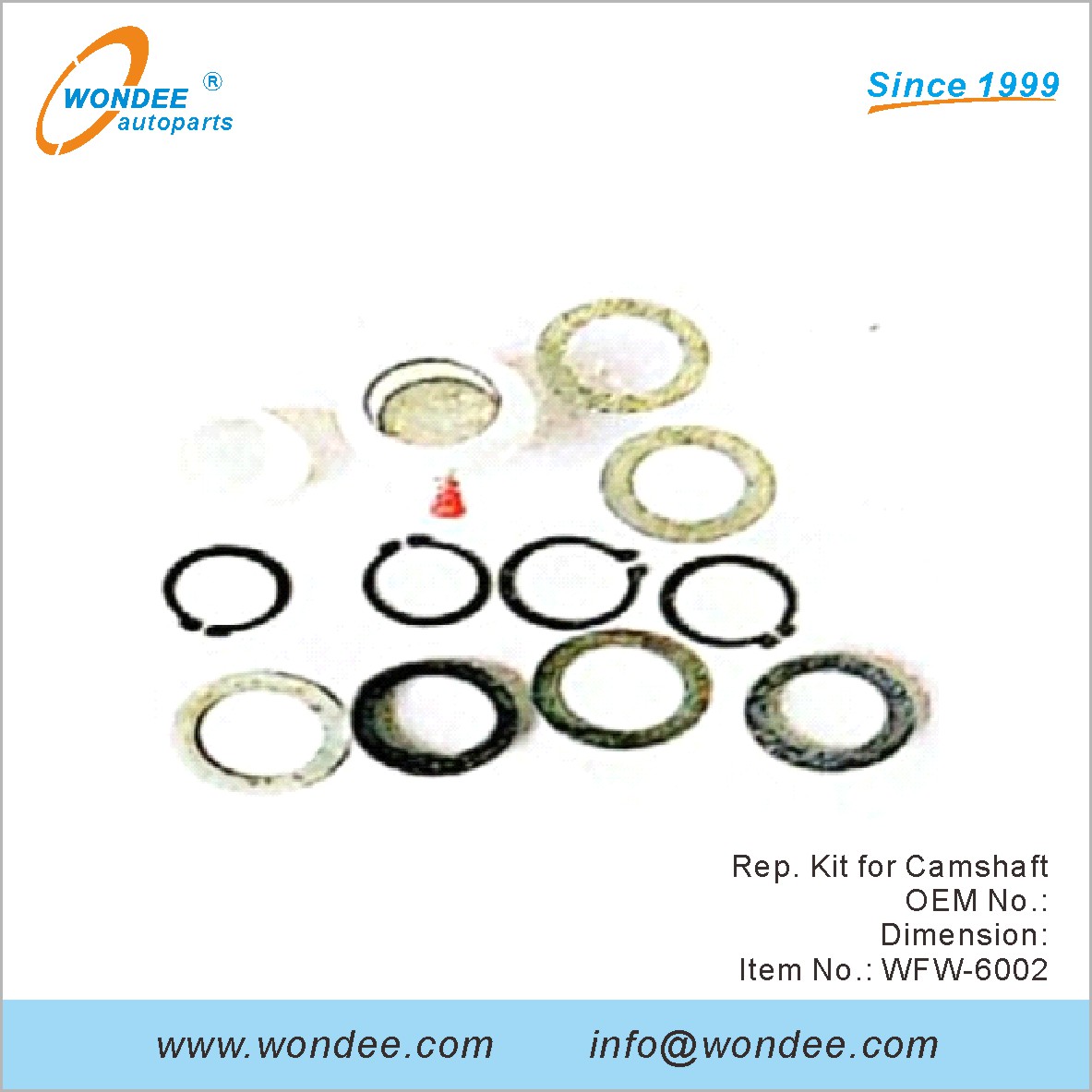 Kit de représentant pour l'OEM de l'arbre à cames pour Fuwa de Wondee (2)