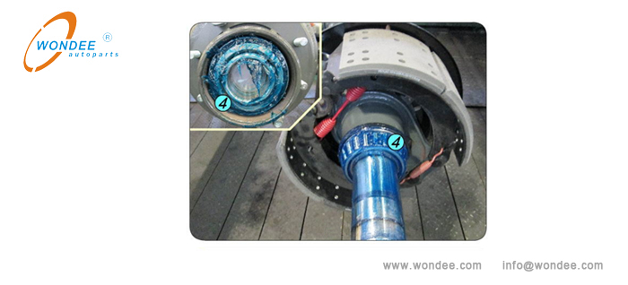 Lubrication position of tapered roller bearing Position de lubrification de roulement à rouleau conique
