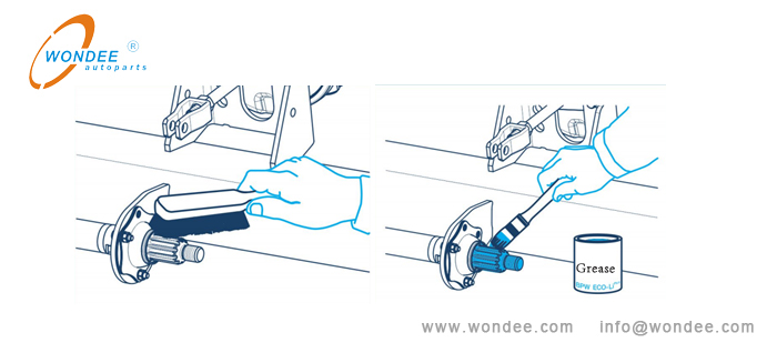 Nettoyer les splines et appliquer de la graisse