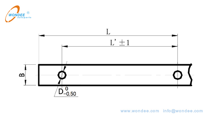 Diagramme de positionnement de la perforation d'un trou circulaire final