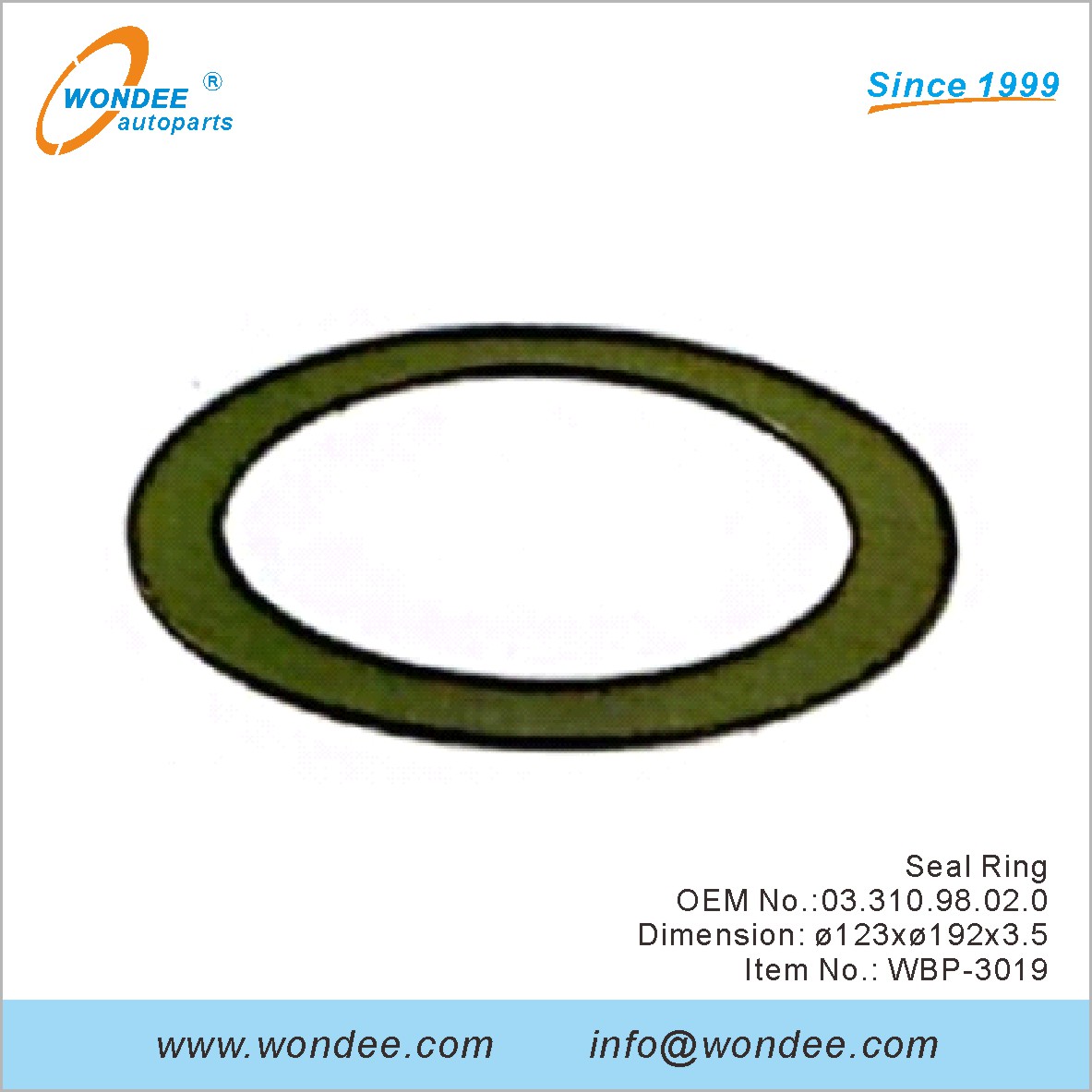 Sceau anneau OEM 0331098020 pour BPW de Wondee