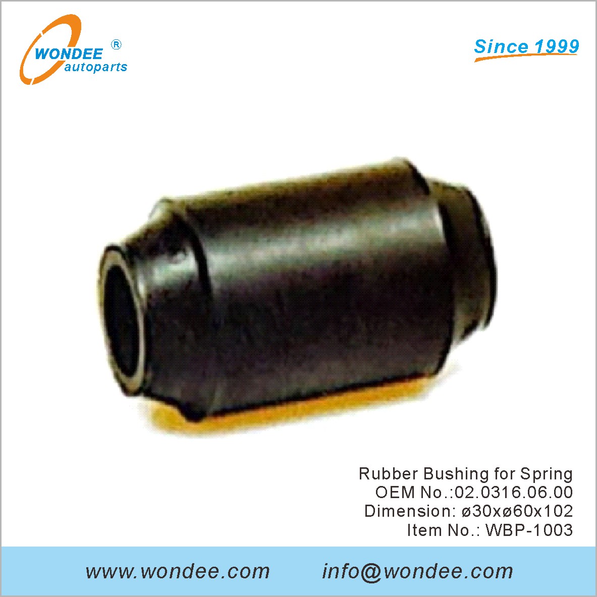 Suise en caoutchouc pour Spring OEM 0203160600 pour BPW de Wondee
