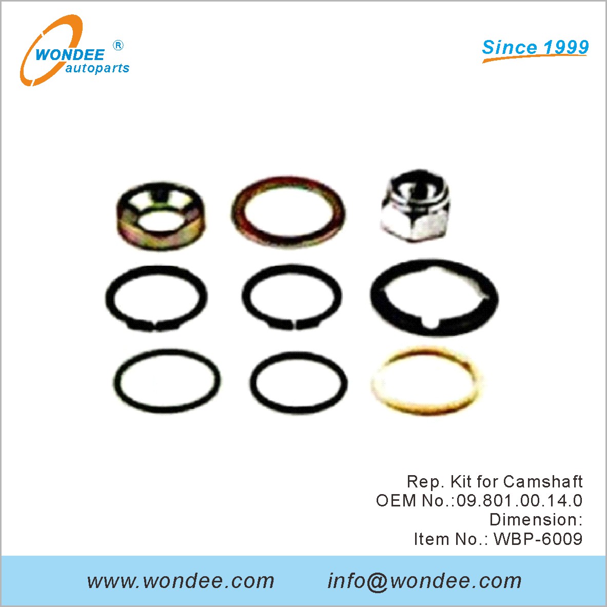 Kit de représentant pour Camarfaft OEM 0980100140 pour BPW de Wondee
