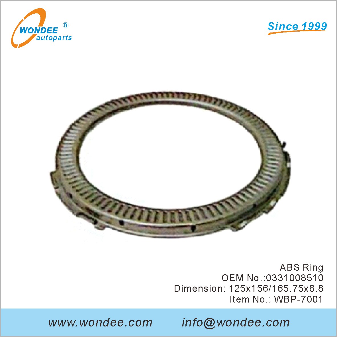 ABS Ring OEM 0331008510 pour BPW de Wondee