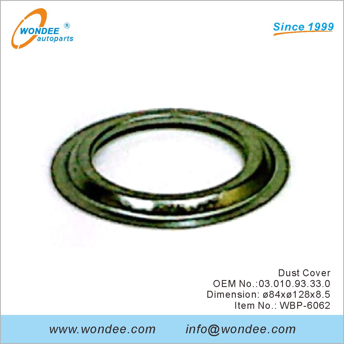 Couverture de poussière OEM 0301093330 pour BPW de Wondee