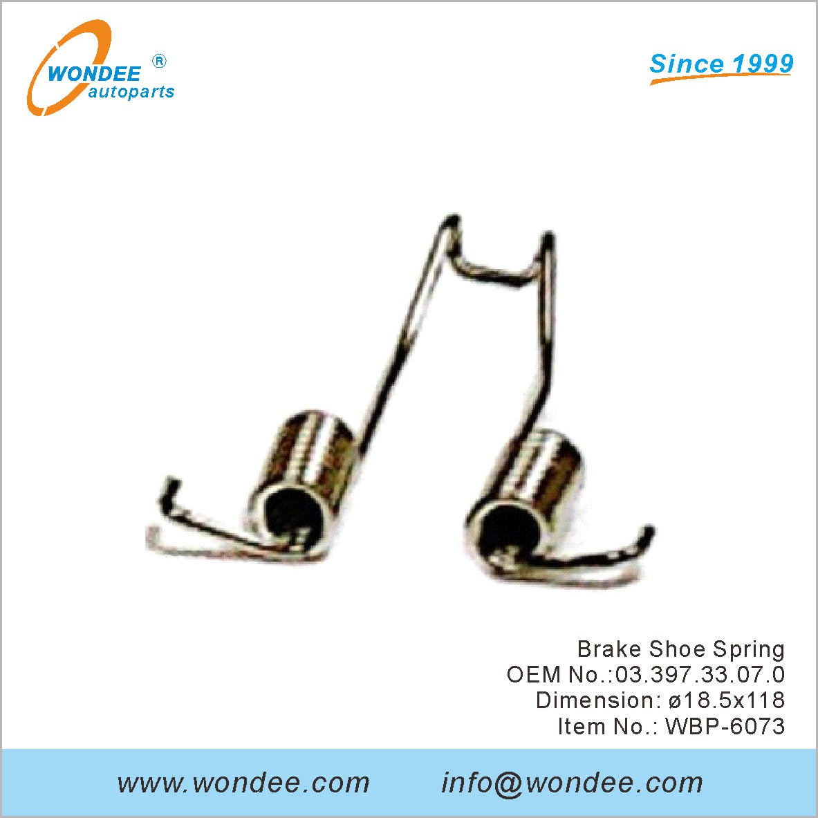 Frein Shoe Spring OEM 0339733070 pour BPW de Wondee