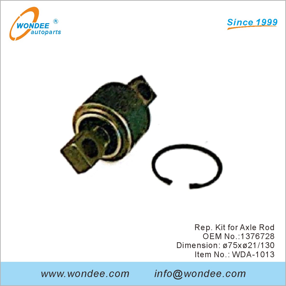 Kit de représentant pour la tige d'essieu OEM 1376728 pour DAF de Wondee