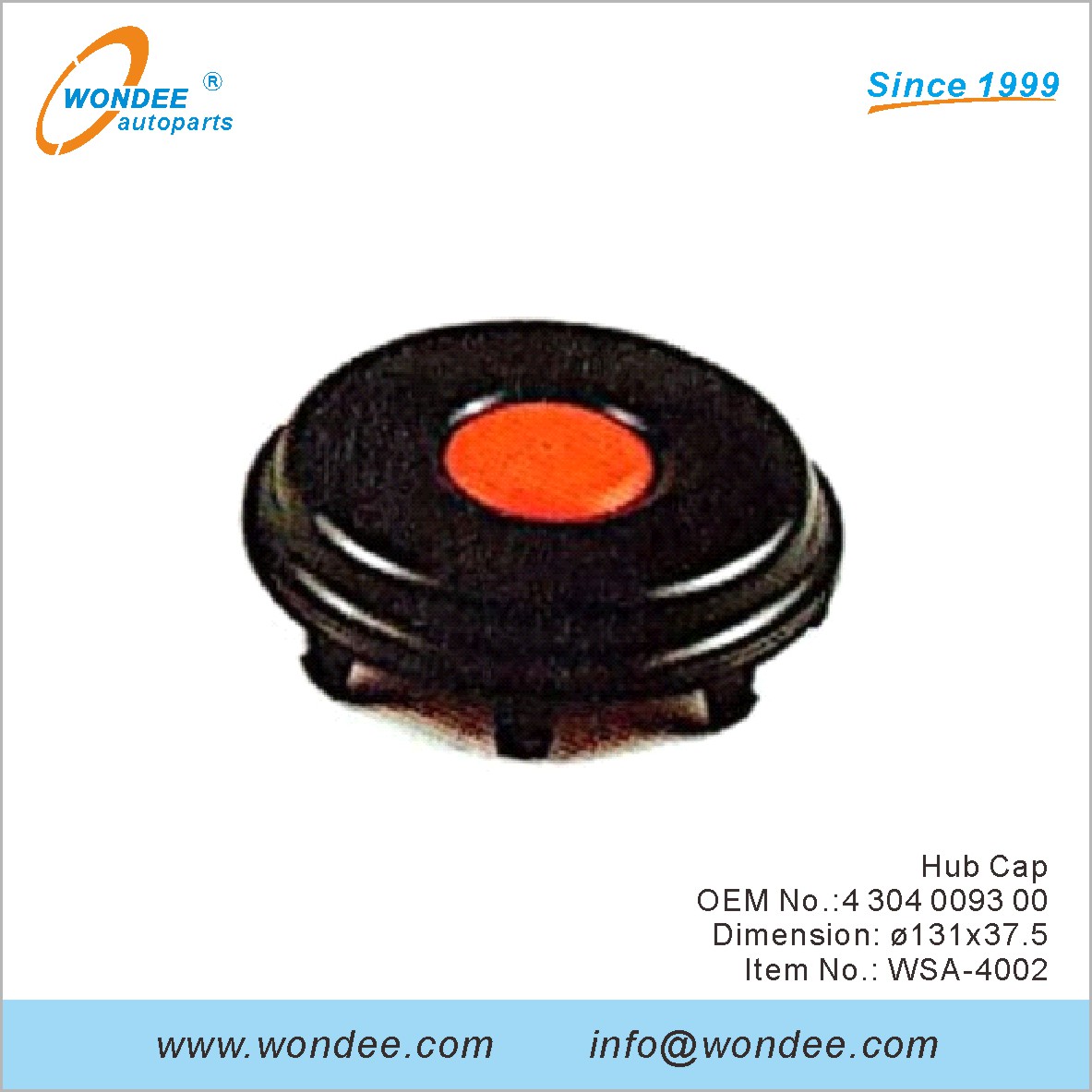 Hub Cap OEM 4 304 0093 00 pour SAF de Wondee