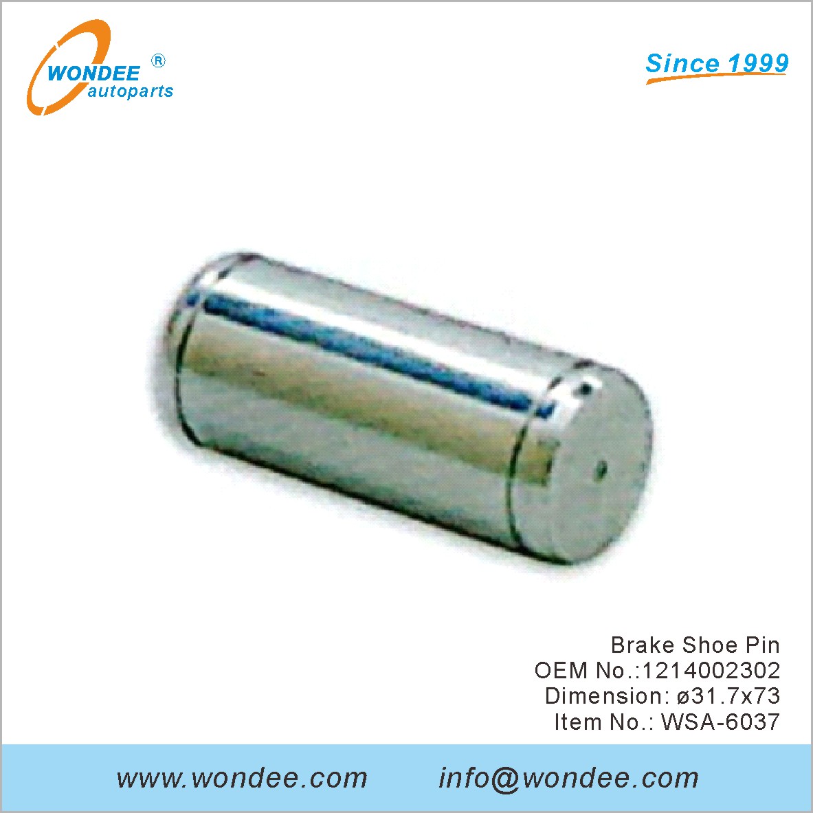 Pin de chaussure de frein OEM 1214002302 pour SAF de Wondee