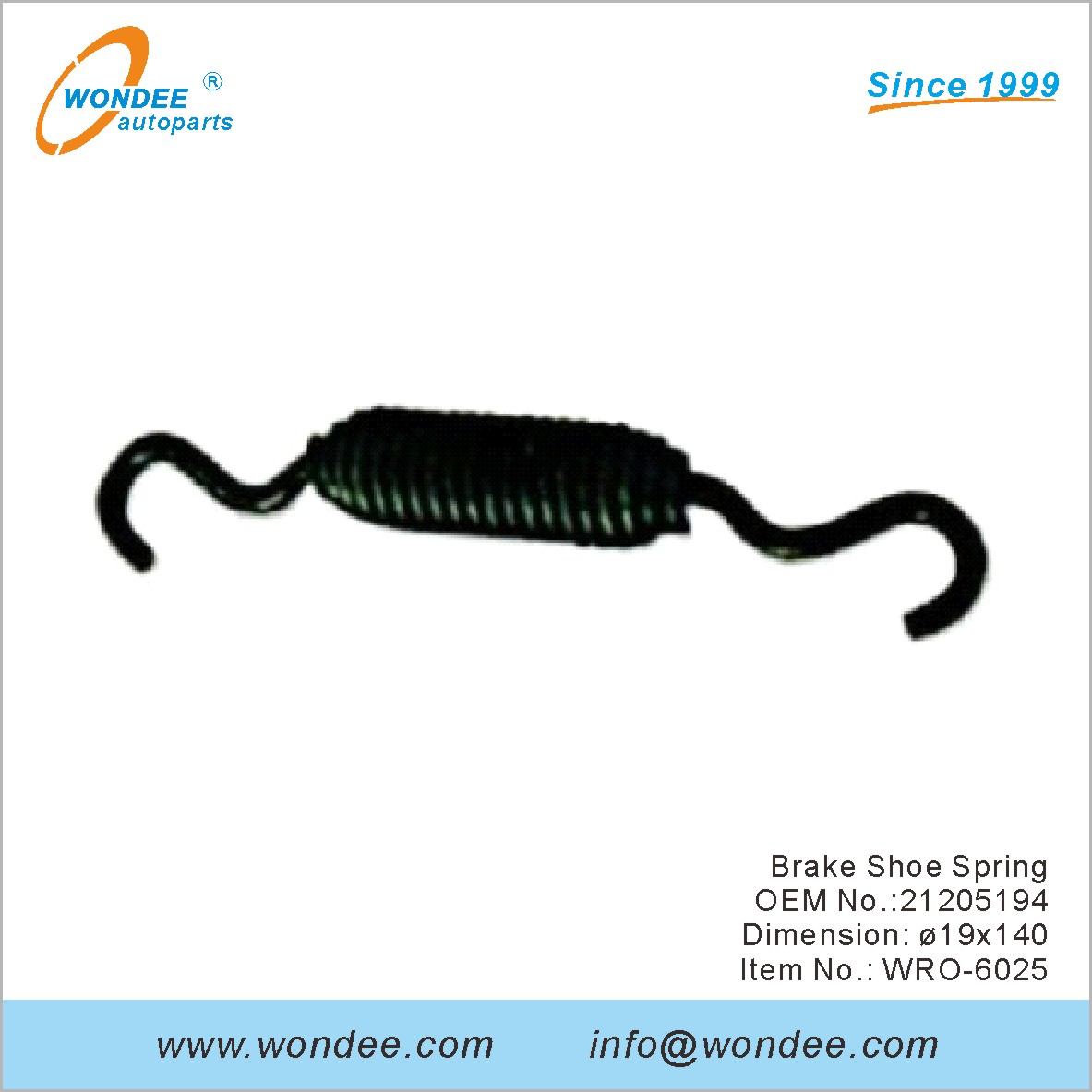 Frein Shoe Spring OEM 21205194 pour ROR de Wondee