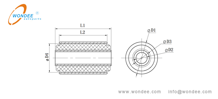 Diagramme 12 schématiques de la bague composite en caoutchouc