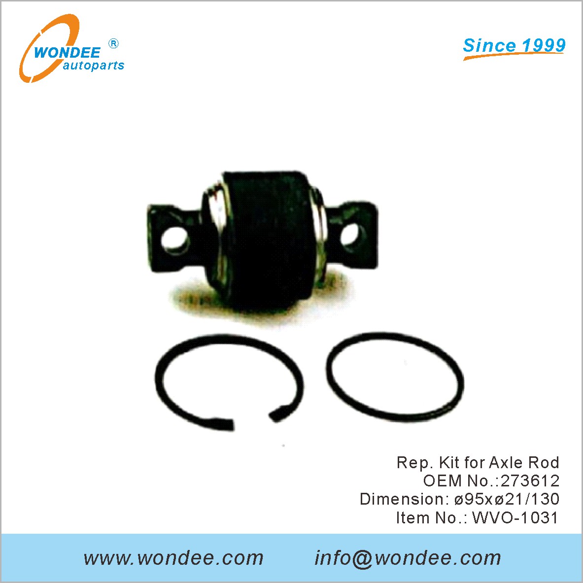 Kit de repr&eacute;sentant pour la tige d'essieu OEM 273612 pour Volvo de Wondee