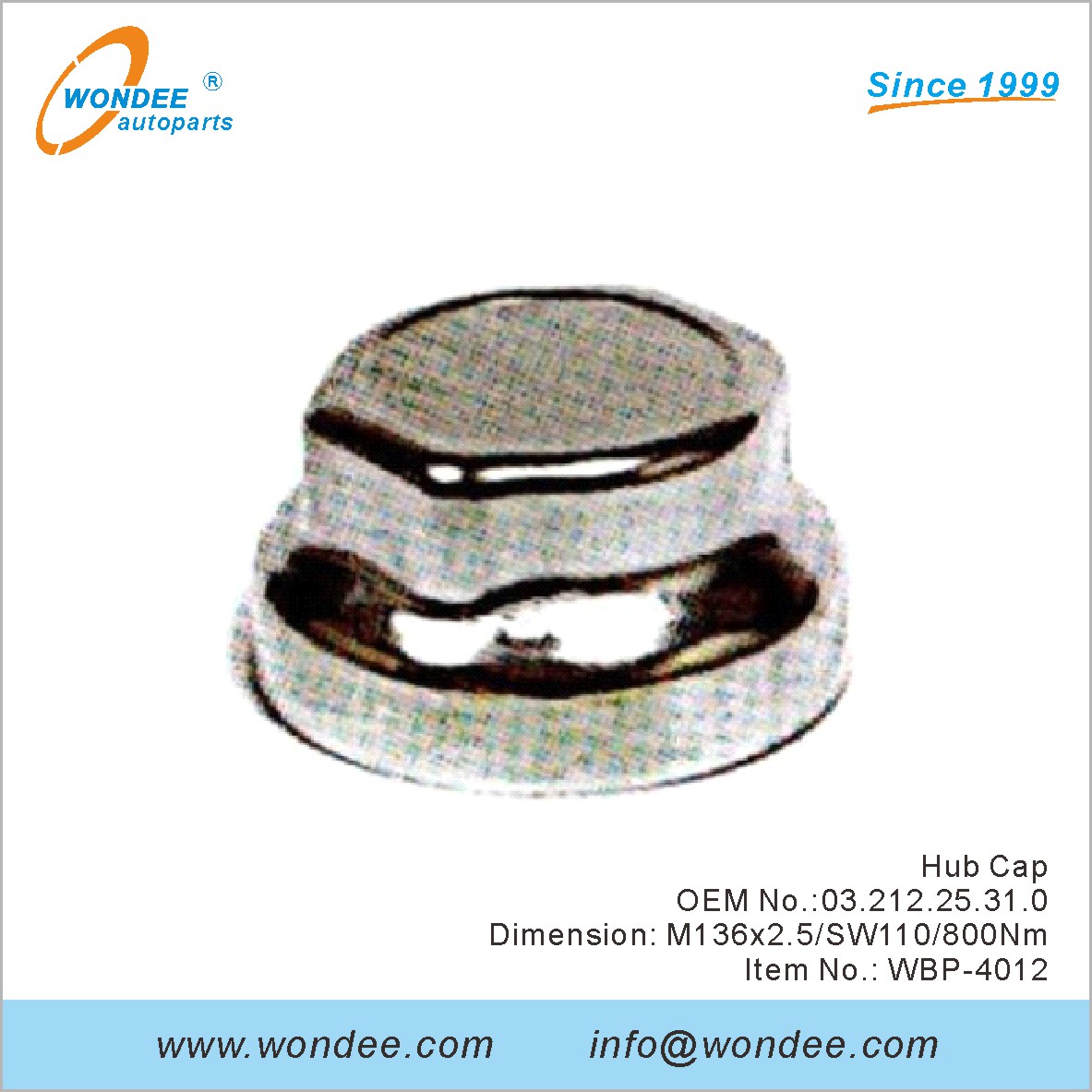 Hub Cap OEM 0321225310 pour BPW de Wondee